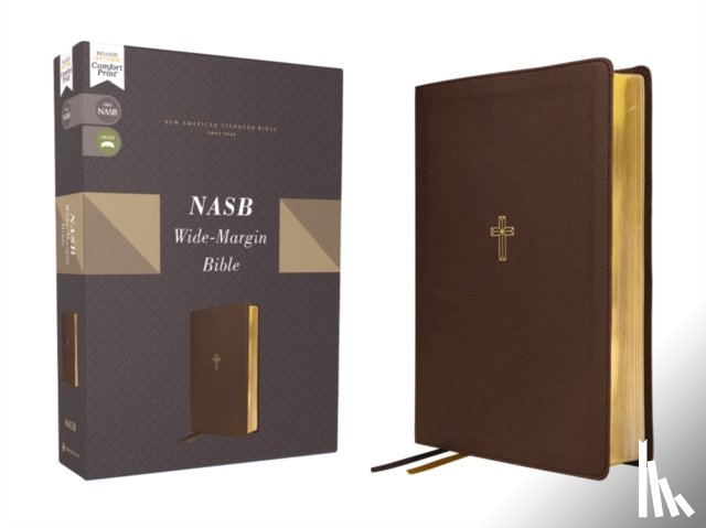 Zondervan - NASB, Wide Margin Bible, Leathersoft, Brown, Red Letter, 1995 Text, Comfort Print