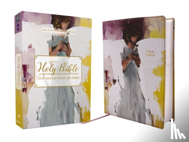  - NRSVue, Holy Bible, Anne Neilson Angel Art Series, Leathersoft, Multi-Purple, Comfort Print