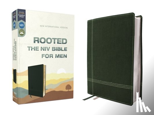 Livingstone Corporation - Rooted: The NIV Bible for Men, Leathersoft, Green, Comfort Print