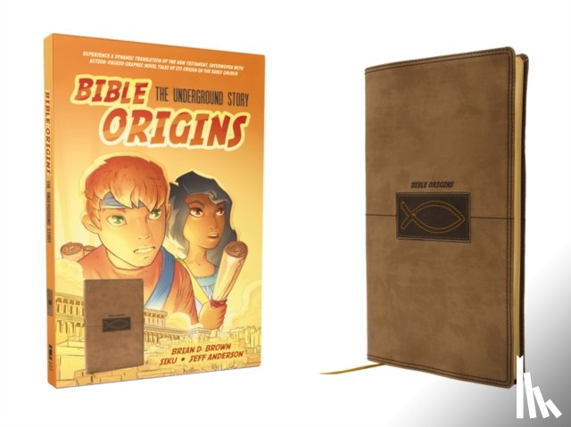  - Bible Origins (Portions of the New Testament + Graphic Novel Stories), Leathersoft, Tan