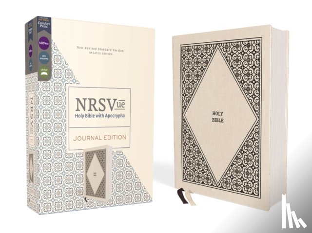 Zondervan - NRSVue, Holy Bible with Apocrypha, Journal Edition, Cloth over Board, Cream, Comfort Print