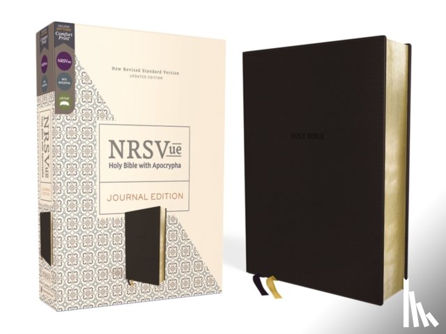 Zondervan - NRSVue, Holy Bible with Apocrypha, Journal Edition, Leathersoft, Black, Comfort Print