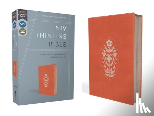 Zondervan - Niv, Thinline Bible, Leathersoft, Coral, Zippered, Red Letter, Comfort Print