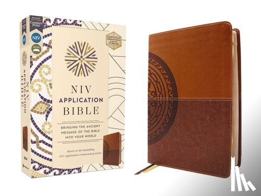Zondervan - NIV Application Bible, Leathersoft, Brown, Red Letter, Comfort Print: Bringing the Ancient Message of the Bible Into Your World