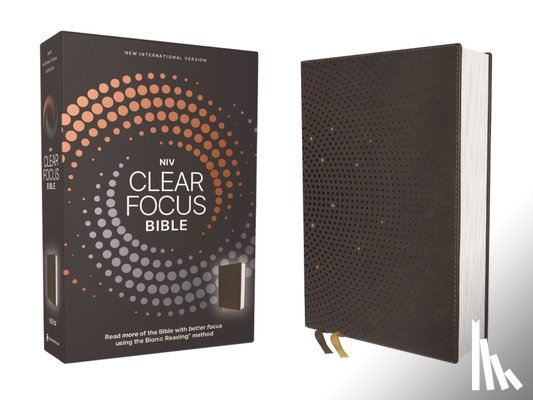Zondervan - Niv, Clear Focus Bible, Leathersoft, Charcoal Brown: Read More of the Bible with Better Focus