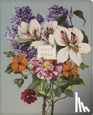 Zondervan - Niv, Artisan Collection Bible, Large Print, Leathersoft, Sage Floral, Red Letter, Comfort Print