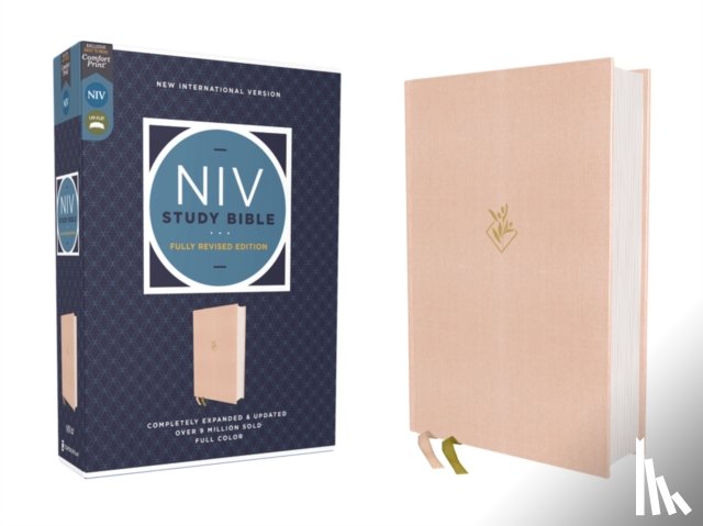Zondervan, Zondervan - NIV Study Bible, Fully Revised Edition (Study Deeply. Believe Wholeheartedly.), Cloth over Board, Pink, Red Letter, Comfort Print