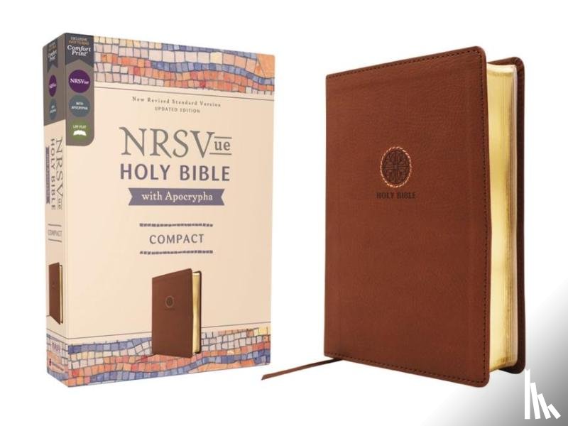 Zondervan - NRSVue, Holy Bible with Apocrypha, Compact, Leathersoft, Brown, Comfort Print