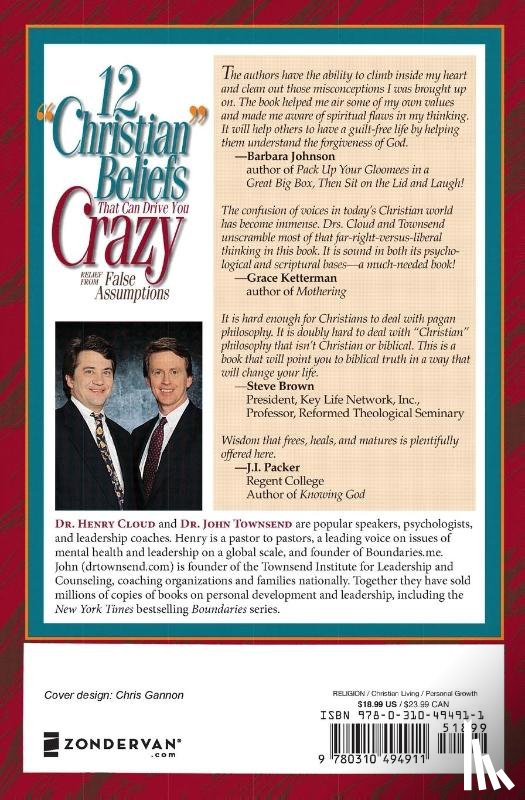 Cloud, Henry, Townsend, John - 12 'Christian' Beliefs That Can Drive You Crazy