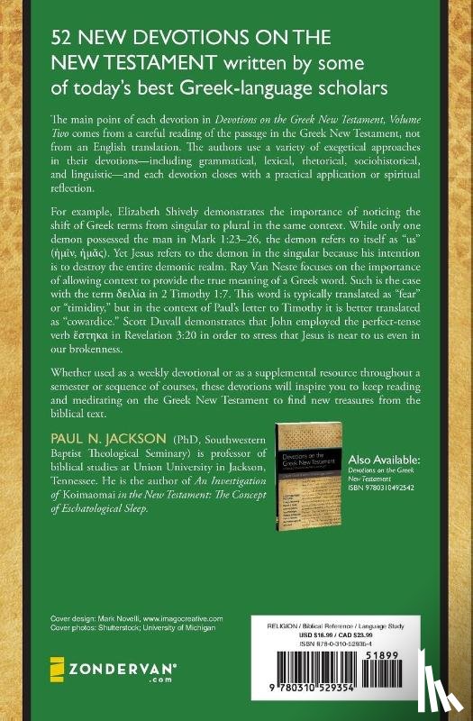 Jackson, Paul Norman - Devotions on the Greek New Testament, Volume Two