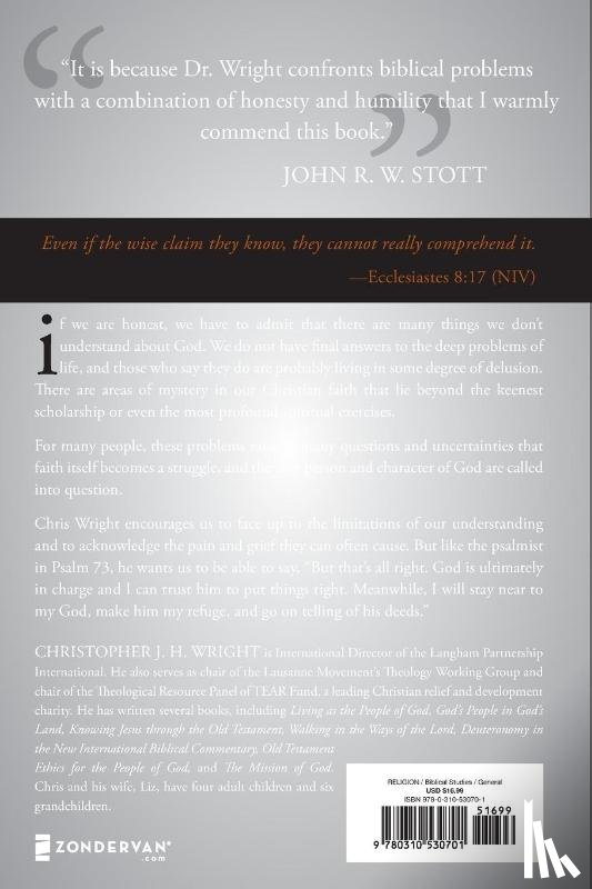 Wright, Christopher J. H. - The God I Don't Understand