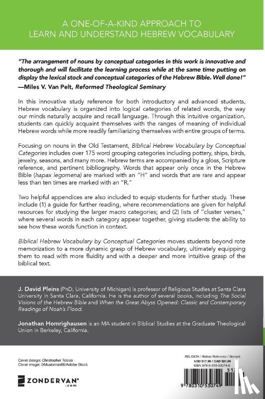 Pleins, J. David - Biblical Hebrew Vocabulary by Conceptual Categories