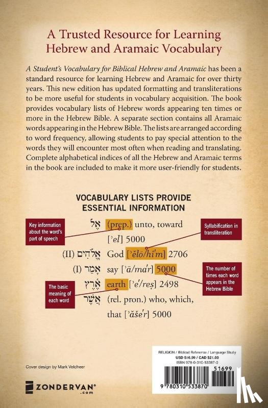 Mitchel, Larry A. - A Student's Vocabulary for Biblical Hebrew and Aramaic, Updated Edition