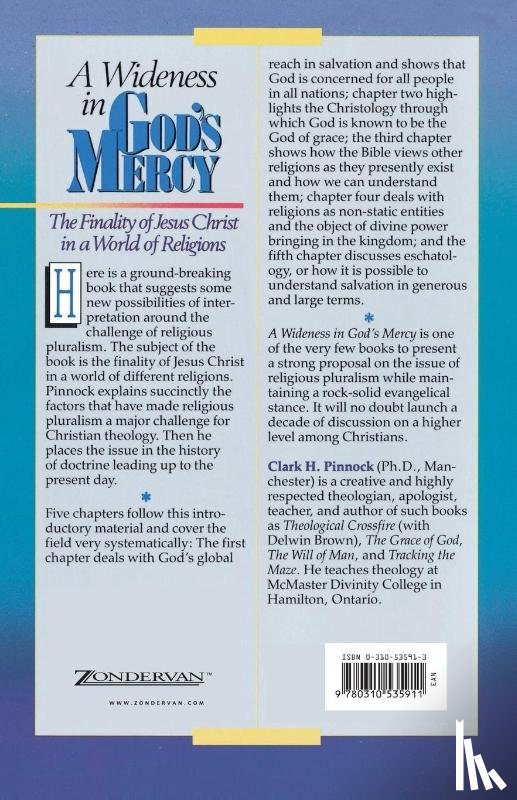Pinnock, Clark H. - A Wideness in God's Mercy