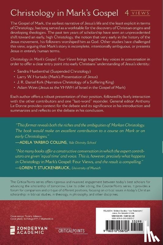 Kirk, J. R. Daniel, Winn, Adam, Huebenthal, Sandra, Hurtado, L. W. - Christology in Mark's Gospel: Four Views