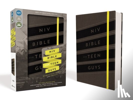 Zondervan - NIV, Bible for Teen Guys, Leathersoft, Charcoal, Elastic Closure: Building Faith, Wisdom and Strength
