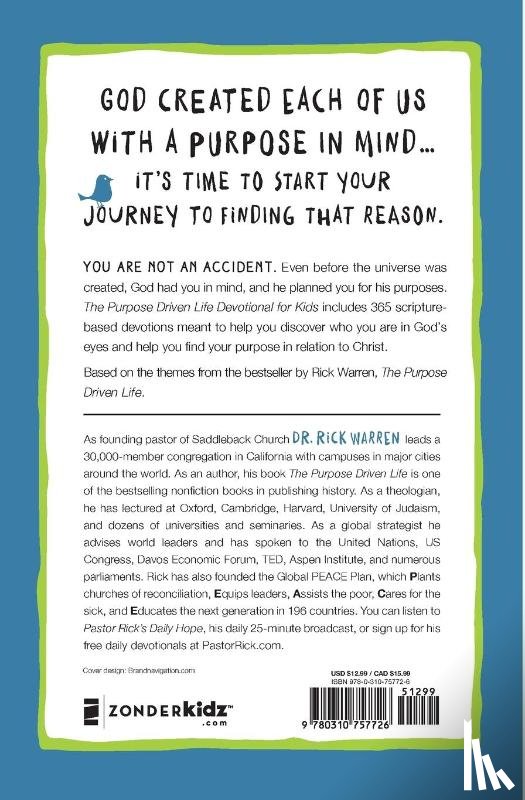 Warren, Rick - The Purpose Driven Life Devotional for Kids