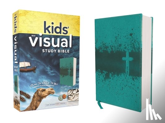 Zondervan - Niv, Kids' Visual Study Bible, Leathersoft, Teal, Full Color Interior: Explore the Story of the Bible---People, Places, and History