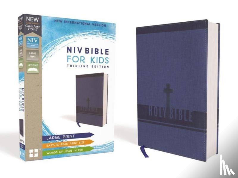 Zondervan - Zondervan: Niv, Bible for Kids, Large Print, Leathersoft, Bl