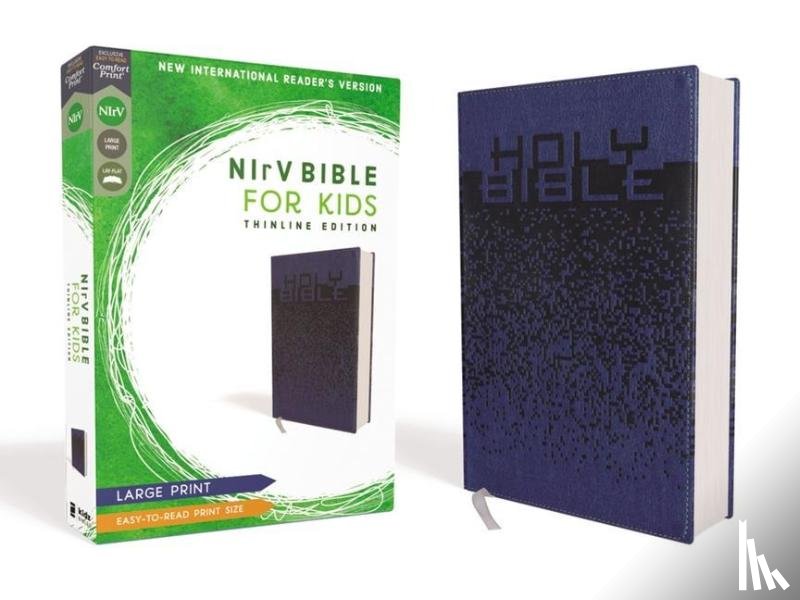 Zondervan - NIrV, Bible for Kids, Large Print, Leathersoft, Blue, Comfort Print