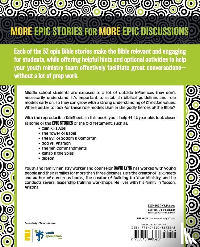 Lynn, David - More Middle School TalkSheets, Epic Old Testament Stories