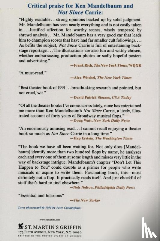 Mandelbaum, Ken - Not since Carrie