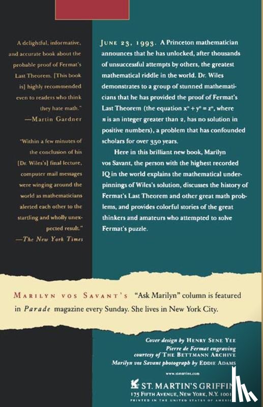 Vos Savant, Marilyn - The World's Most Famous Math Problem