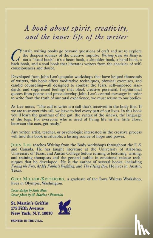Lee, John - Writing from the Body