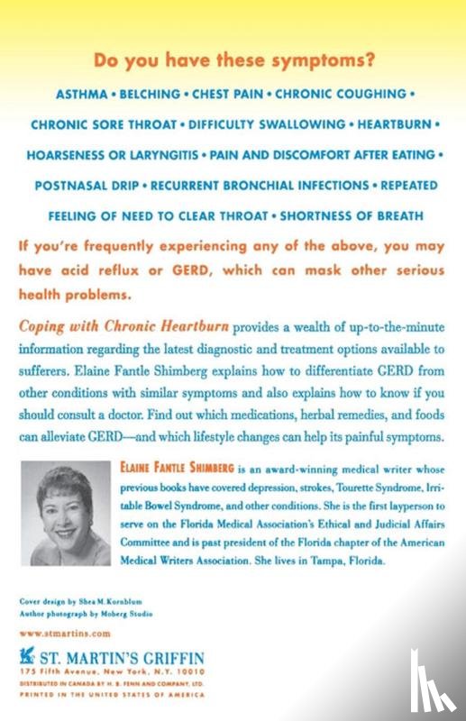 Shimberg, Elaine Fantle - Coping with Chronic Heartburn