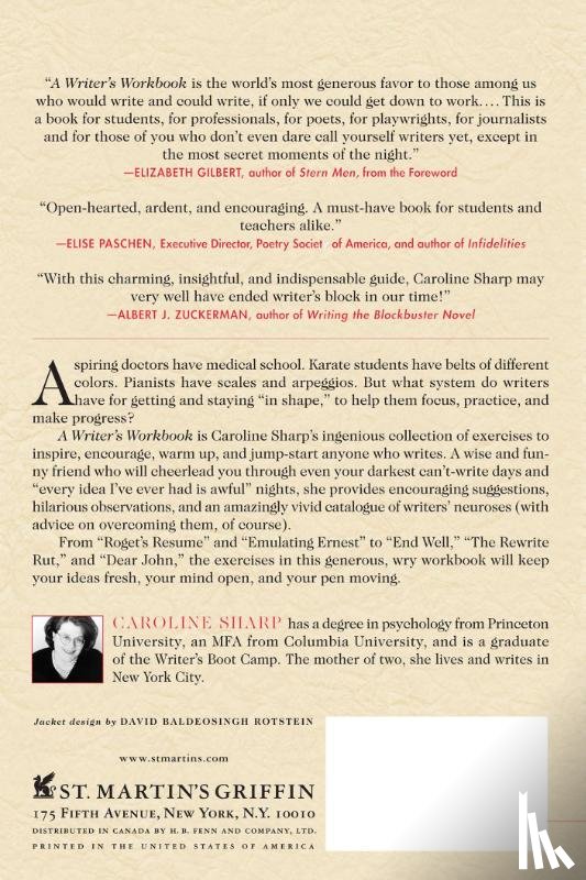 CAROLINE SHARP - WRITERS WORKBOOK