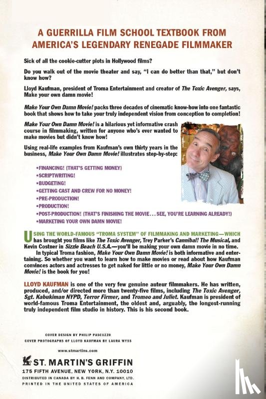 Kaufman, Lloyd, Kaufman, Karshner, Jahnke, Adam - Make Your Own Damn Movie!