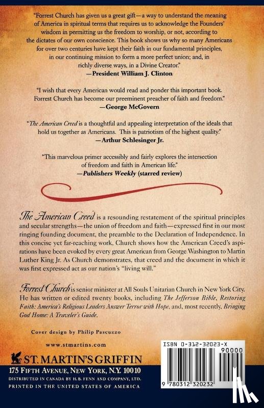 Church, Forrest - The American Creed