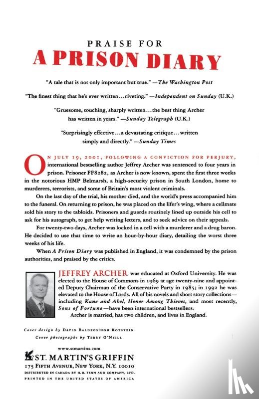 Archer, Jeffrey - A Prison Diary