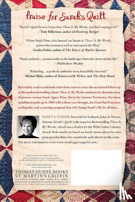 Turner, Nancy - Sarah's Quilt