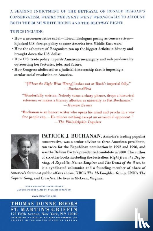Buchanan, Patrick J - Where the Right Went Wrong