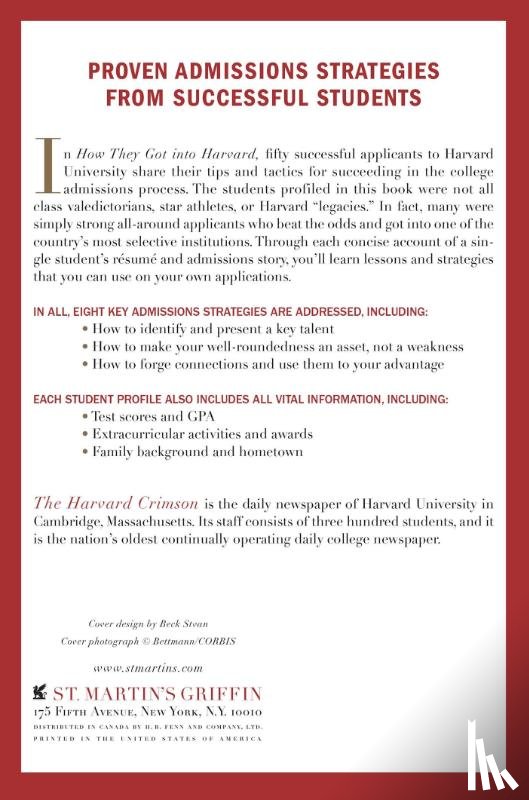  - How They Got into Harvard