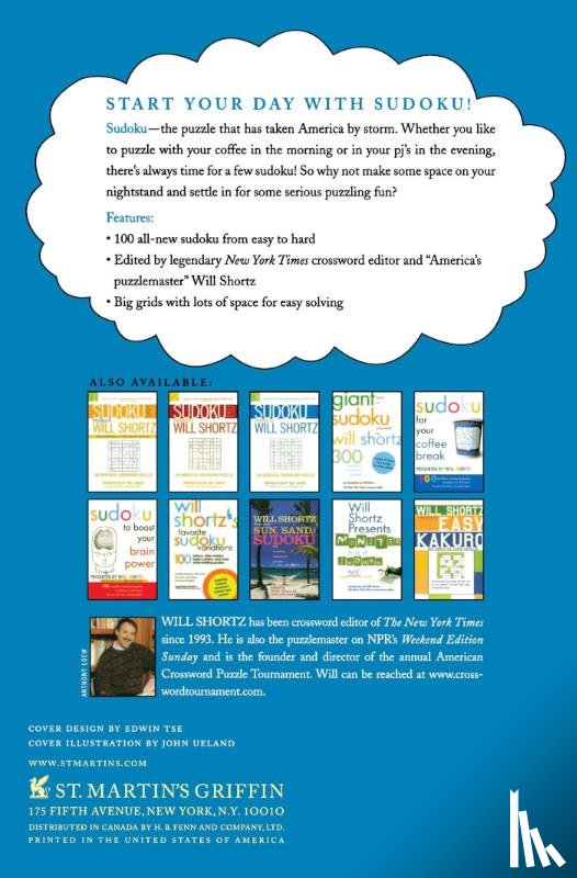 WILL SHORTZ - WILL SHORTZ PRESENTS SUDOKU FOR YOU