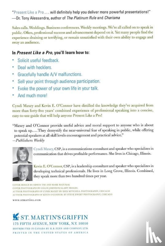 Maxey, Cyndi, O'Connor, Kevin E. - Present Like a Pro