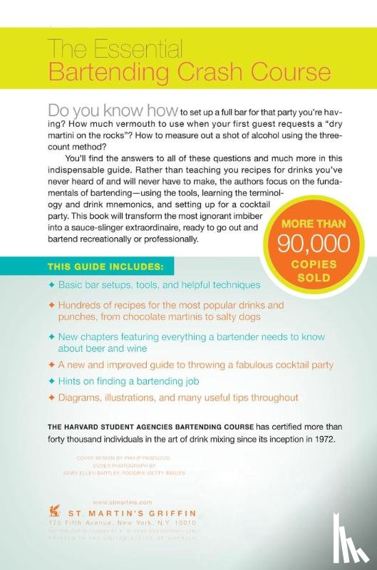 Harvard Student Agencies Bartending Course - Bartending 101