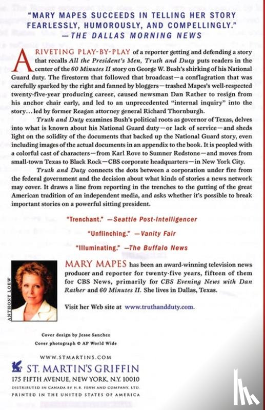 Mapes, Mary - Truth and Duty