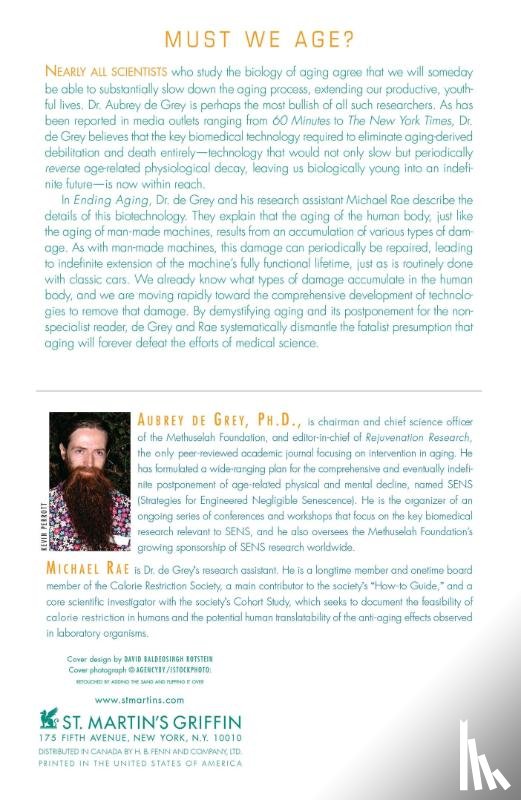 Grey, Aubrey de, Rae, Michael - Ending Aging