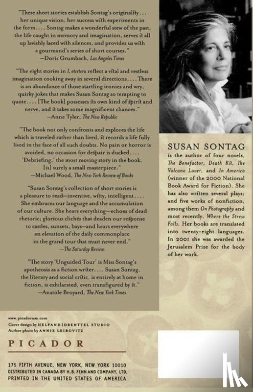 Sontag, Susan - I, Etcetera