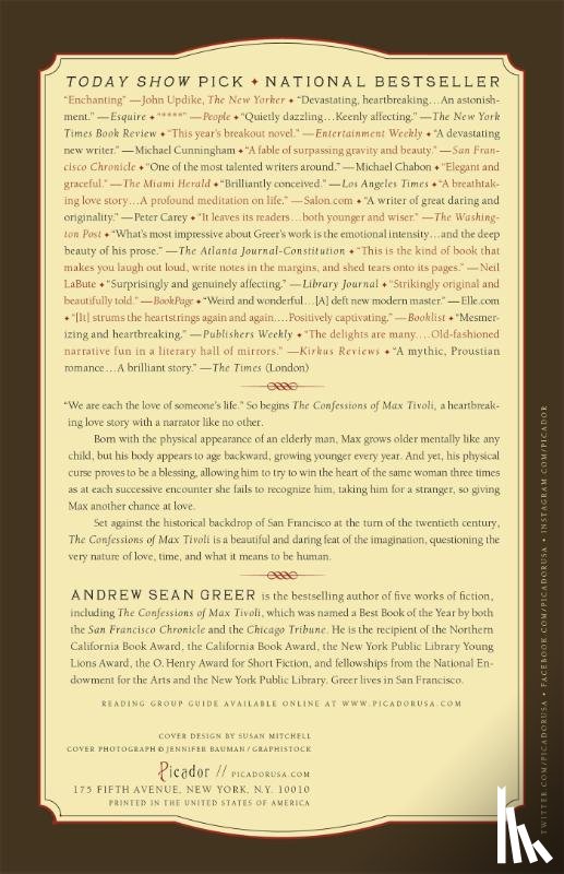 Greer, Andrew Sean - The Confessions of Max Tivoli