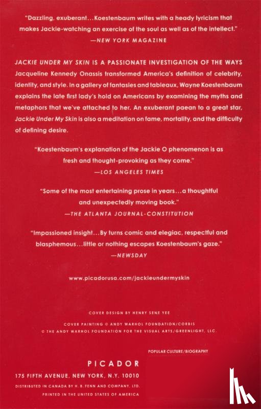 Koestenbaum, Wayne - Jackie Under My Skin