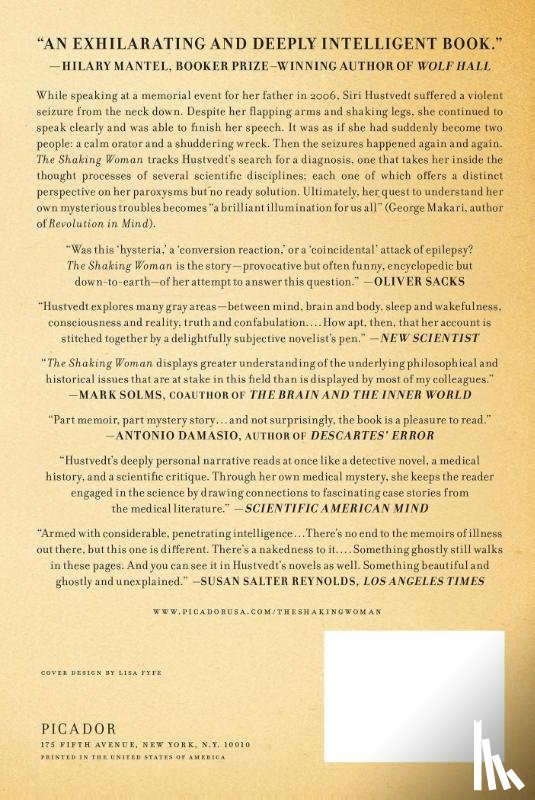 SIRI HUSTVEDT - SHAKING WOMAN OR A HISTORY OF MY NE