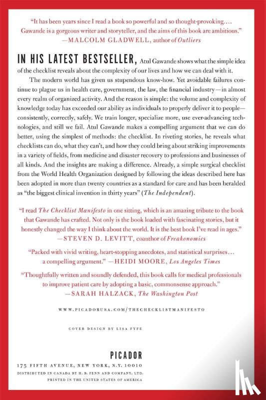 Gawande, Atul - The Checklist Manifesto