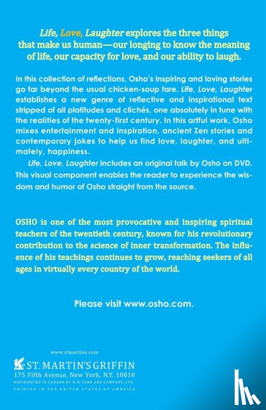 Osho - Life, Love, Laughter (with DVD)
