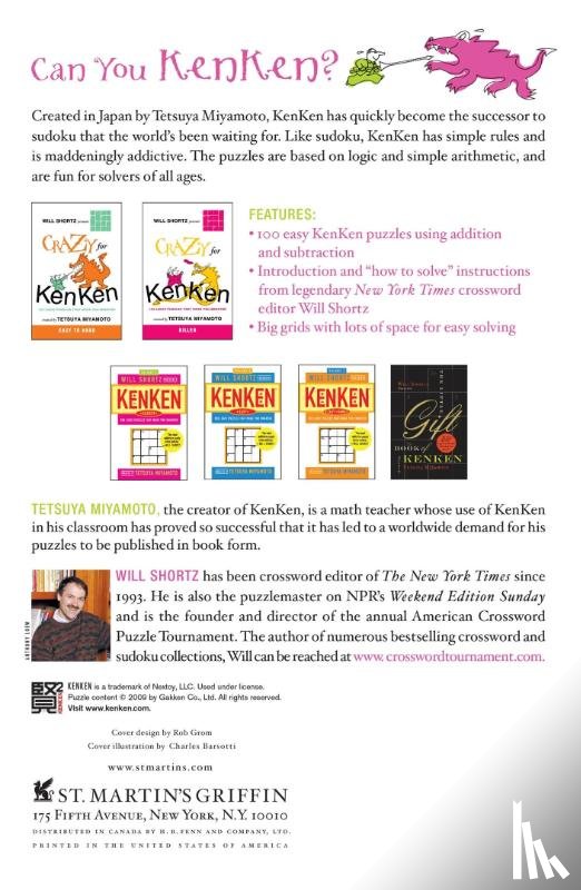 Miyamoto, Tetsuya - Will Shortz Presents Crazy for Kenken Easy