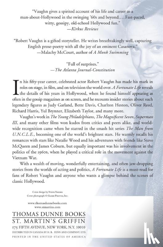 Vaughn, Robert - A Fortunate Life