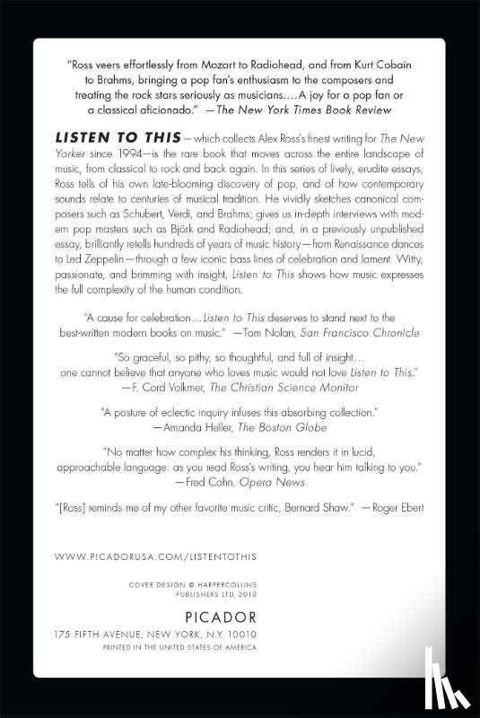 Ross, Alex - Listen to This